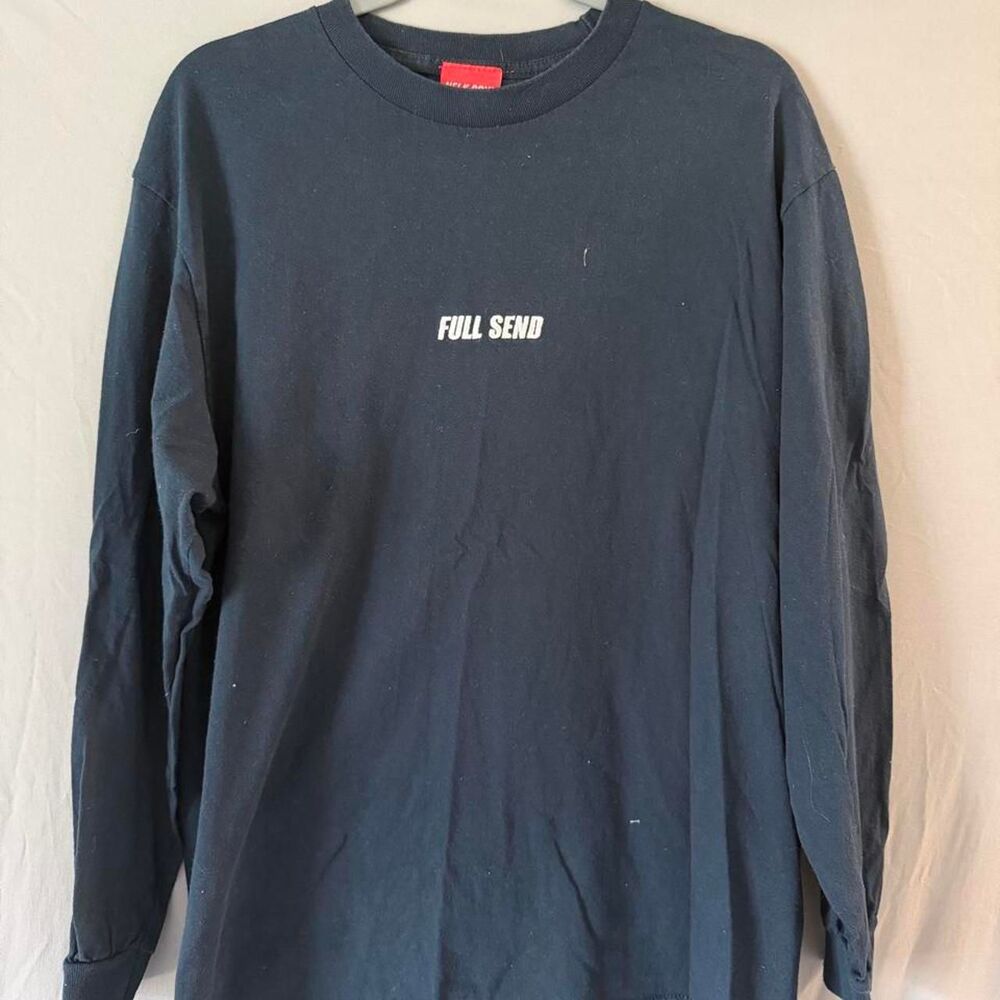 Full-send Men's Black and Navy T-shirt